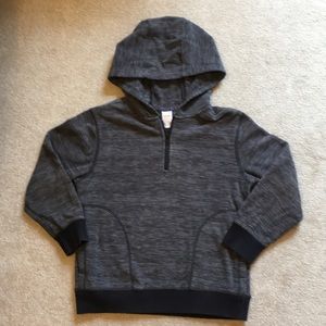 Gymboree size 7/8 dark gray/black fleece hoodie